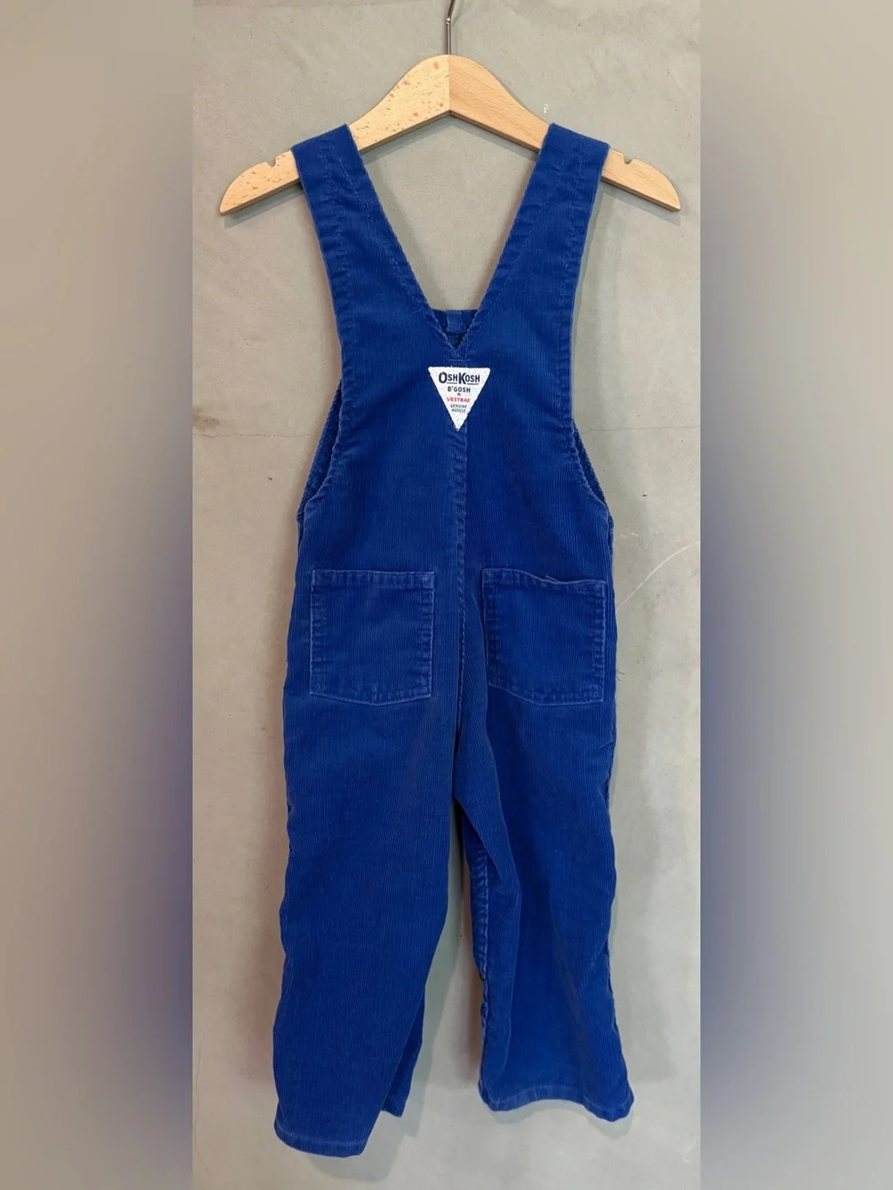 Vintage Oshkosh corduroy overalls 2T royal blue